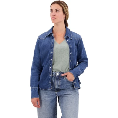 Afbeelding van Superdry Western Overhemdblouse, Dames, Maat: 36, Fulton vintage blue