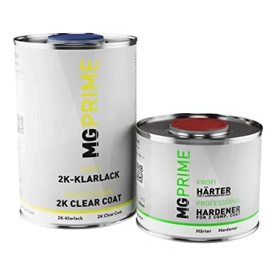 Afbeelding van 1,5 liter 2K blanke lak autolak hoogglans HS incl. verharder