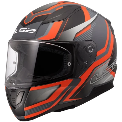 Afbeelding van LS2 FF353 Rapid II Flitz Helm, grijs oranje, afmeting 3XL voor man