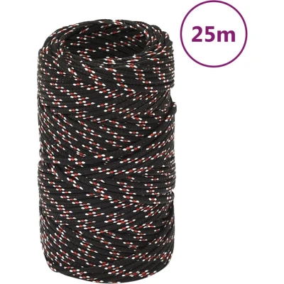 Afbeelding van vidaXL Boot touw 2 mm 25 m polypropyleen zwart