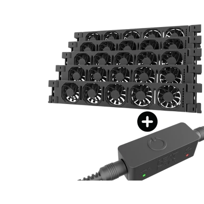 Afbeelding van Heatfan 5 radiatorventilator cinco zwart + touch sensor