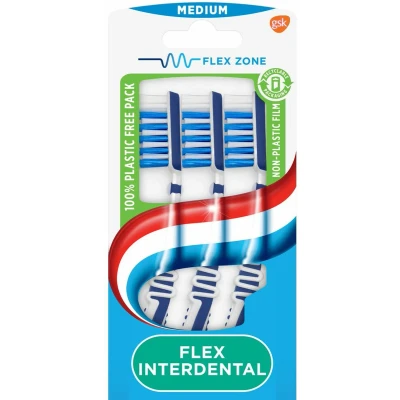 Afbeelding van 2x Aquafresh Tandenborstel Flex Interdental Medium 3 pack