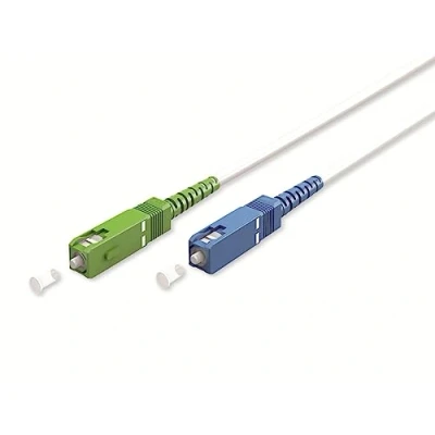 Afbeelding van SC/UPC SC/APC Simplex FTTH kabel OS2 wit LSZH 25 meter