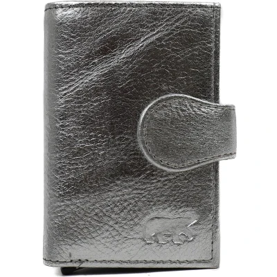 Afbeelding van Bear Design Evie Leren Creditcardhouder / Pasjeshouder Portemonnee Zilver