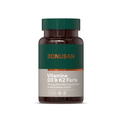 Afbeelding van Gratis Verzending: 2x Bonusan Vitamine D3&amp;K2 120 softgels