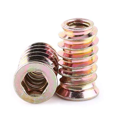 Afbeelding van Fydun 20 stuks M6/M8/M10 zinklegering schroefdraad zeshoekige moer van inzetstuk moer, moeren assortiment (M6 x mm)