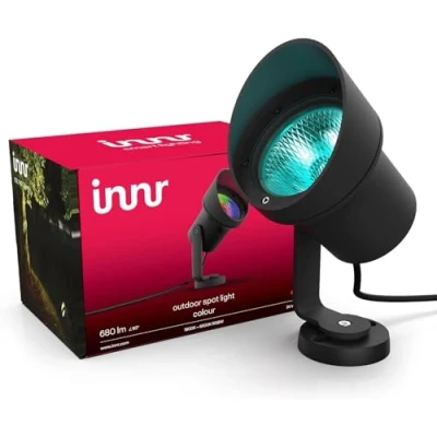 Afbeelding van Innr XL Tuinspot voor Buiten Smart Tuinverlichting LED Wit en 16 Miljoen Kleuren Uitbreidingset Basisset Noodzakelijk