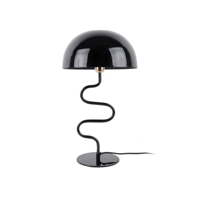 Afbeelding van Leitmotiv Tafellamp Twist Emaille Zwart 31x31x54cm