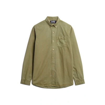 Afbeelding van Superdry Merchant Overhemd, Heren, Maat: Medium, Light khaki green