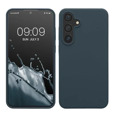 Afbeelding van kwmobile telefoonhoesje compatibel met Samsung Galaxy S24 Plus hoesje Zachte case voor smartphone Back cover in leisteen
