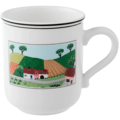 Afbeelding van Villeroy en Boch Design Naif koffiemok dorpstraat, 300 ml, hoogte: 9,1 cm, premium porselein, kleurrijk