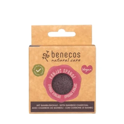 Afbeelding van Benecos Konjac Spons Black Bamboo, 1 stuks