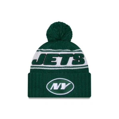 Afbeelding van New Era York Jets NFL 2024 Sideline Sport Knit Groen Bobbel Muts