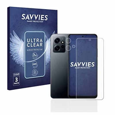 Afbeelding van Savvies Screenprotector voor Xiaomi Redmi Note 12 4G (Voor+Camera) Folie Beschermfolie transparant (6 Stuks)