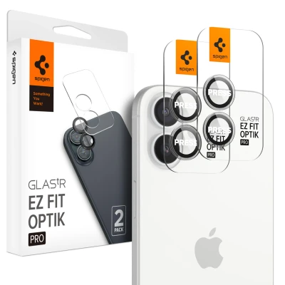 Afbeelding van Spigen Camera Lens Protector Geschikt voor Apple iPhone 16 / Plus Glas.tR EZ Fit Optik Pro 9H Tempered Glass Gemakkelijke Installatie Transparant 2 Pack
