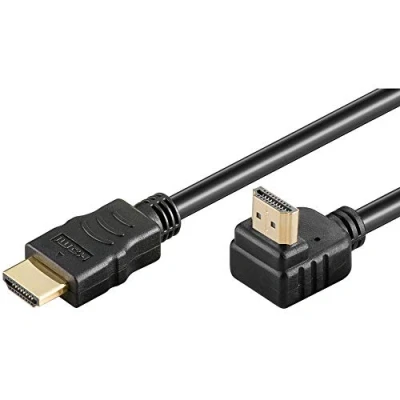 Afbeelding van PremiumCord 4K High Speed HDMI + ethernetkabel 3 m, compatibel met video 2160p, Full HD 1080p, Deep Color, 3D, ARC, x afgeschermd, 10,2 Gbps, vergulde 90 aansluitingen, zwart