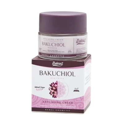 Afbeelding van Ardaraz Antioxiderende en verjongende vochtinbrengende Gezichtscrème + Masker, geïmpregneerd met Bakuchiol Serum. Nacht dagcrème 50 ml.
