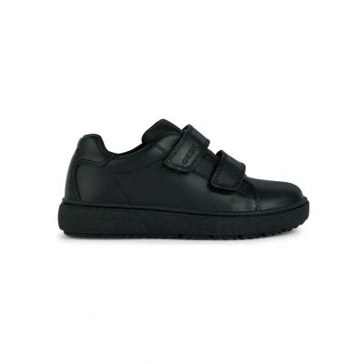 Afbeelding van Geox J Theleven Sneakers laag voor kinderen, Maat: 41, Black Leer en textiel