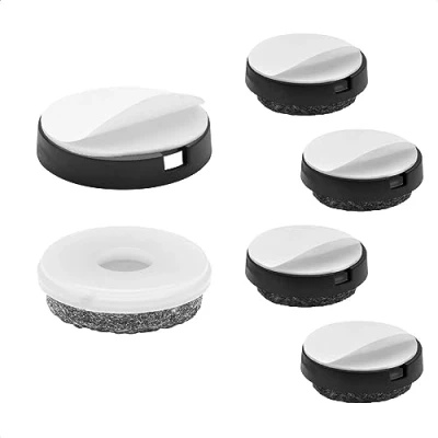 Afbeelding van WAGNER QuickClick® Viltglijders Meubelglijders I set van 4 om te kleven 4x voet+kleefpad+glijderinzet verwisselbaar wolvilt ULTRASOFT diameter Ø 30 mm Made in Germany 15830400