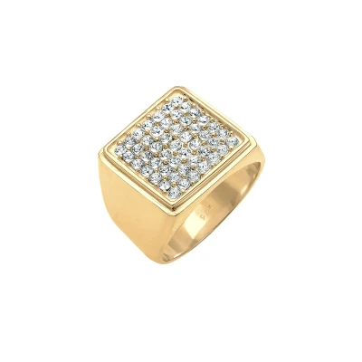 Afbeelding van Elli Glass Crystal Ring goldcoloured, Dames, Maat: 58, Gold coloured