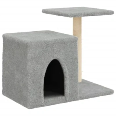 Afbeelding van vidaXL Kattenmeubel met sisal krabpalen 50,5 cm lichtgrijs