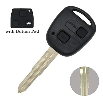 Afbeelding van BROVACS Vervanging Key Shell w/Button Pad Compatibel met TOYOTA 2 knop Keyless Entry Remote Case Fob PG421