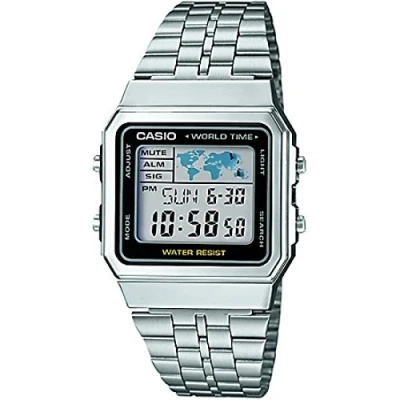 Afbeelding van Casio Collection Unisex Silver Watch A500WEA 1EF