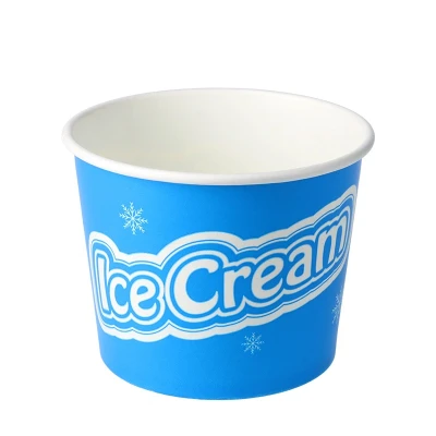 Afbeelding van IJsbeker karton per streng 350ml 12oz IceCream groot blauw