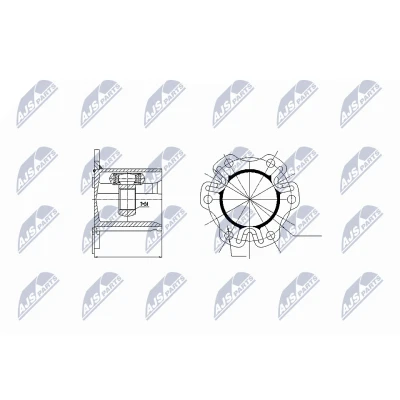 Afbeelding van Homokineet reparatie set, aandrijfas NTY NPW AU 003
