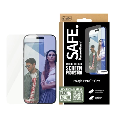 Afbeelding van Screenprotector Apple iPhone 16 Pro Max: PanzerGlass SAFE EyeCare Ultra Wide Fit
