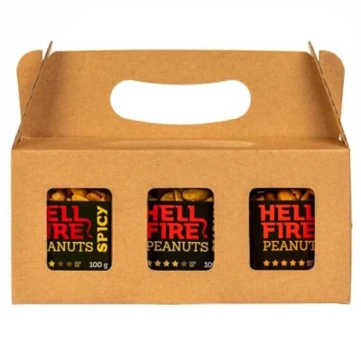 Afbeelding van I LOVE SPICY Hellfire Peanuts Geschenkset 3 x 100 g Pittige Pinda&#039;s Met Habanero, Trinidad Scorpion &amp; Carolina Reaper Smakelijke Geschenkdoos Voor Liefhebbers Van Pittig Eten Heetheid 5/5