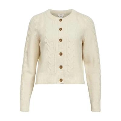 Afbeelding van Object Objdoris Cardigan Vest, Dames, Maat: XS, Sandshell