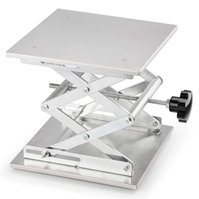 Afbeelding van stonylab Lab schaar Jack, 250 x mm Roestvrij Staal Laboratorium Ondersteuning Jack platform Lift Stand Tafel van 100 tot 360 mm, Gewicht 20 KG
