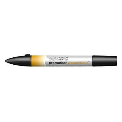 Afbeelding van Winsor &amp; Newton 0201552 Aquarelmarker 2 punten, penseel en fijne punt, lichtecht, hoog gepigmenteerde aquarelverf voor kalligrafie, tekeningen Water Colour Marker, Raw Sienna