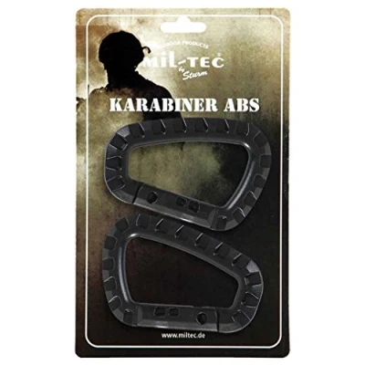 Afbeelding van Mil Tec Karabijnhaak Abs 15921002 Zwart One Size