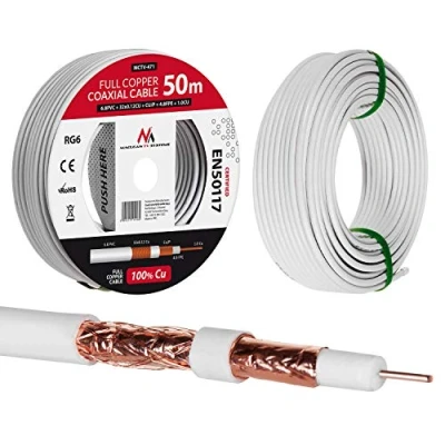 Afbeelding van Antennekabel coaxkabel RG6 Pure Copper 50m Maclean MCTV 471 SAT