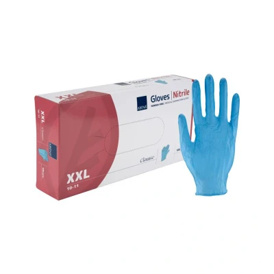 Afbeelding van Classic Nitril Handschoenen Blauw Maat XXL Poedervrij 100 stuks
