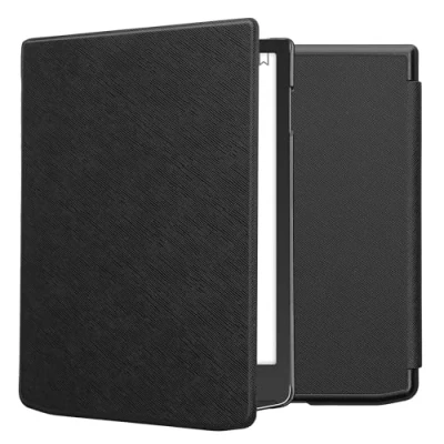 Afbeelding van kwmobile E reader hoesje geschikt voor Pocketbook InkPad 4 / Color 3 2 Vivlio hoes flip case met magnetische sluiting Ereader cover in zwart