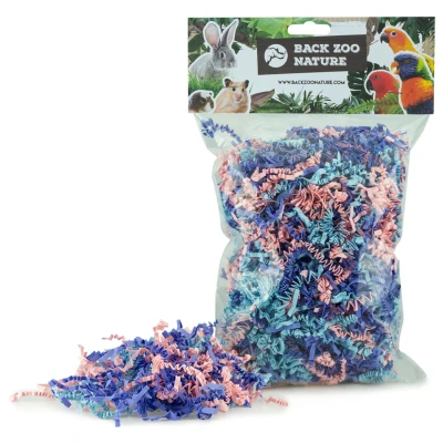 Afbeelding van Back Zoo Nature Crinkle Paper Happy Mix Vogelspeelgoed ca. 100 g Blauw Roze Lichtblauw