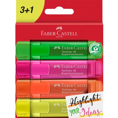 Afbeelding van Faber Castell tekstmarkers 1546 4 stuks FC 254604