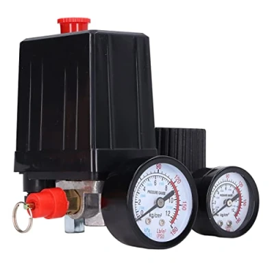 Afbeelding van Regelklep luchtcompressor, 90 120PSI 220V 380V Drukschakelaar Spanningsregeling 20A 4 gaten voor vervanging