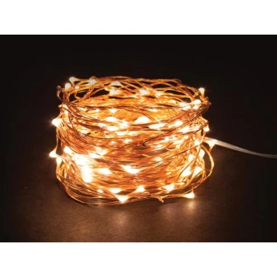 Afbeelding van Microlight LED 12M, 120 lampjes, warm wit, koperen draad