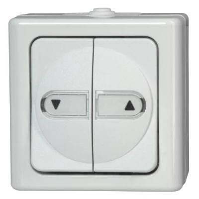 Afbeelding van Kopp 561502005 BlueElectric Compleet Jaloezie schakelaar spatwaterdicht Arctisch wit 1 stuks