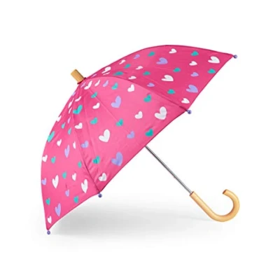 Afbeelding van Hatley Noordse appels voor meisjes paraplu, Roze (Mooie Hartjes), Eén maat