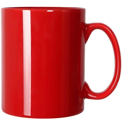 Afbeelding van Smilatte 20oz Extra Grote Keramische Koffiemok, M017 Klassieke Porseleinen Boss Super Theekop met Handvat voor Kantoor en Thuis, Rood