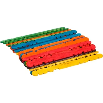 Afbeelding van Creotime Houten Knutselset Constructie 11,5 Cm Multi 30 Stuks
