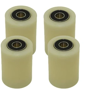 Afbeelding van LASANA SMART MACHINES Set van 4 wielen met kogellagers, nylon voor pallettrucks hefwagen diameter 35 mm, breedte 50 mm lagers nauwkeurig machinaal bewerkt