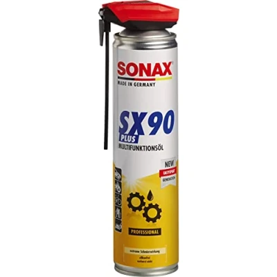 Afbeelding van SONAX SX90 multifunctionele olie met EasySpray (400 ml) voor alle doeleinden zoals roestoplosser, smeermiddel, corrosiebescherming &amp; kruipolie art.nr. 04744000