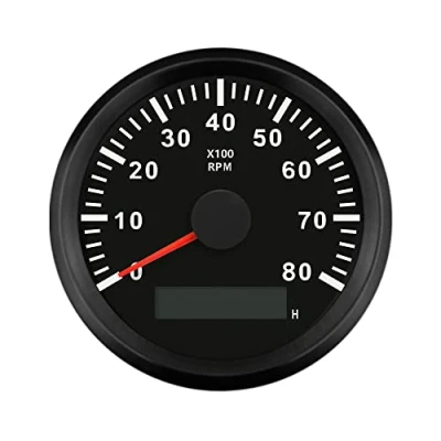 Afbeelding van ELING Toerenteller met urenteller voor auto, vrachtwagen, boot, jacht, 0 8000 omw/min, 85 mm achtergrondverlichting
