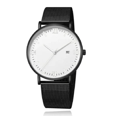 Afbeelding van LGT JWLS Herenhorloge met Zwarte Mesh Band Zilveren Uuraanduiding
